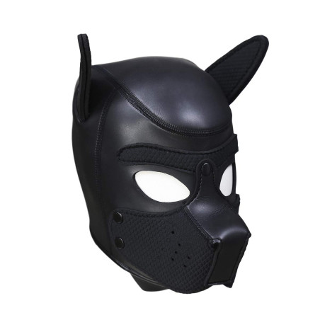 Cagoule PUPPY Néoprène coloris Noir de Kinky Puppy