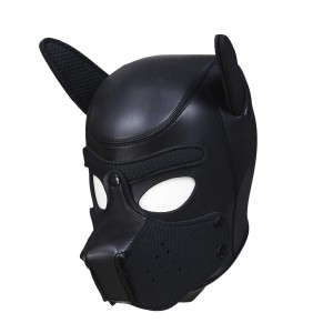 Cagoule PUPPY Néoprène coloris Noir de Kinky Puppy