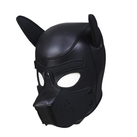 Cagoule PUPPY Néoprène coloris Noir de Kinky Puppy