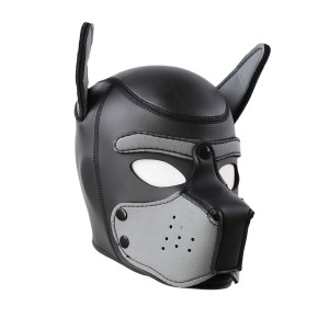 Cagoule PUPPY Néoprène Noir-Gris