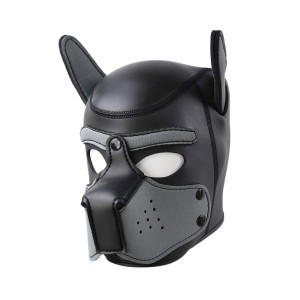 Cagoule PUPPY en néoprène Noir-Gris
