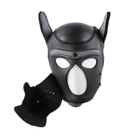 Cagoule PUPPY en néoprène Noir-Gris