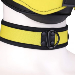 Collier PUPPY en néoprène de couleur jaune