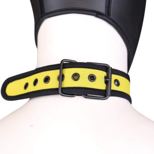 Collier PUPPY en néoprène de couleur jaune
