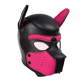 Cagoule PUPPY en néoprène Coloris Rose de Kinky Puppy