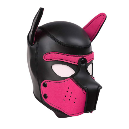 Cagoule PUPPY en néoprène Coloris Rose de Kinky Puppy