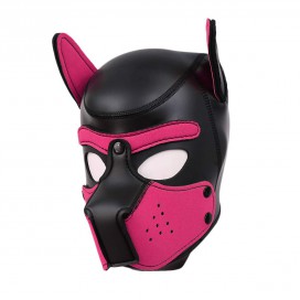 Cagoule PUPPY en néoprène Coloris Rose de Kinky Puppy 2