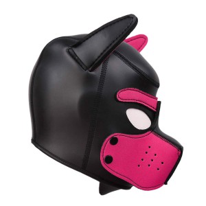 Cagoule PUPPY en néoprène Coloris Rose de Kinky Puppy