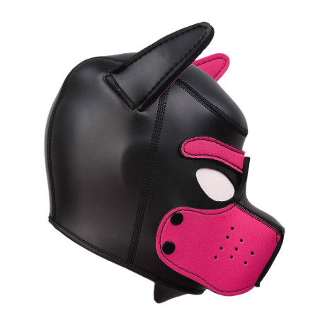 Cagoule PUPPY en néoprène Coloris Rose de Kinky Puppy