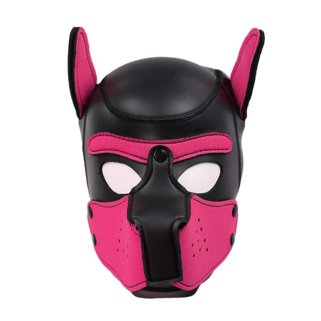 Cagoule PUPPY en néoprène Coloris Rose de Kinky Puppy