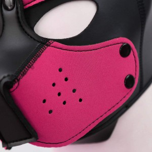 Cagoule PUPPY en néoprène Coloris Rose de Kinky Puppy