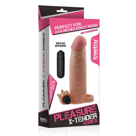 Gaine de pénis X-TENDER 1 de LoveToy 17 x 4.5 cm