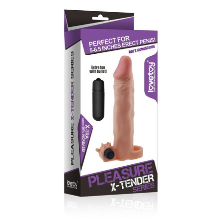 Gaine de pénis X-TENDER 3 de LoveToy 19 x 4 cm