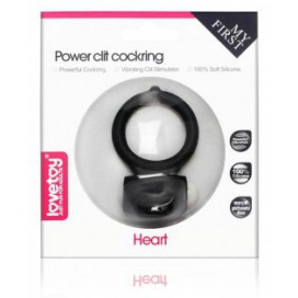 Cockring vibrant Power Clit Heart – Noir 2