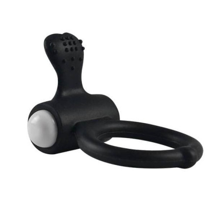 Cockring vibrant Power Clit Heart – Noir