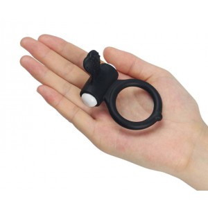 Cockring vibrant Power Clit Heart – Noir