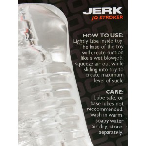 Masturbateur JERK Oxballs Clear Transparent 15cm