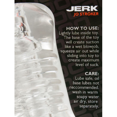 Masturbateur JERK Oxballs Clear Transparent 15cm