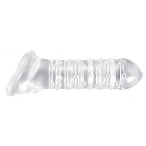 Étui pénien Renegade RIBBED Transparent 16 x 4 cm