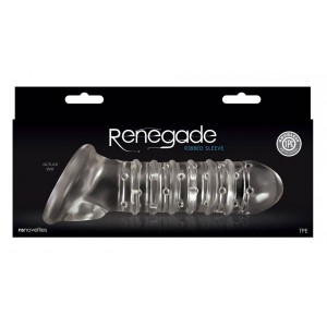 Étui pénien Renegade RIBBED Transparent 16 x 4 cm