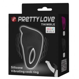 Anneau vibrant THIMBLE de Pretty Love en silicone 2