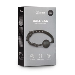 Baillon Boule FLEXI avec boule de 4cm Couleur noire Silicone flexible