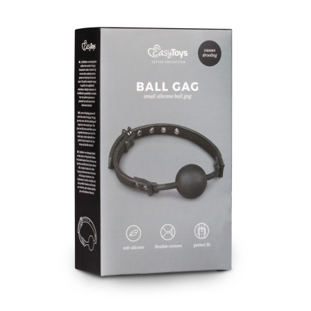 Baillon Boule FLEXI avec boule de 4cm Couleur noire Silicone flexible