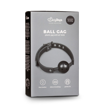 Baillon boule percée Noir de Easytoys pour jeu SM