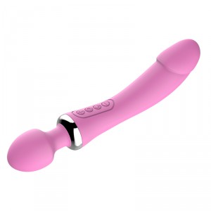 Dildo Wand DOUBLE HEAD 22 x 3.5 cm Rose