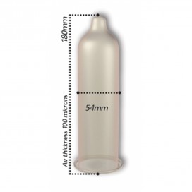 Préservatifs épais EXTRA 54mm de Pasante | Boîte de 12 2