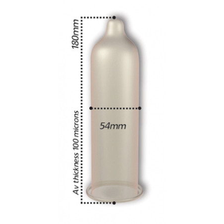 Préservatifs épais EXTRA 54mm de Pasante | Boîte de 12