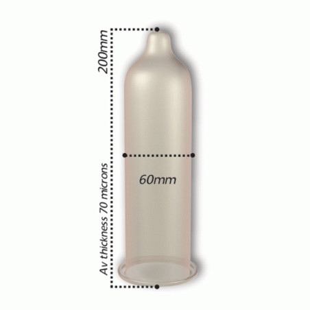 Préservatifs KING SIZE de Pasante 60 mm | Boîte de 12