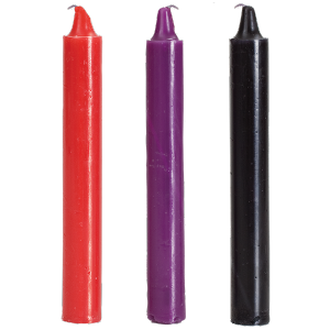 Lot de 3 bougies colorées