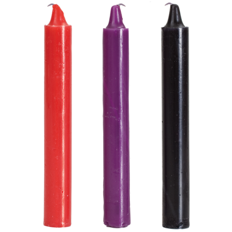 Lot de 3 bougies colorées