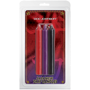 Lot de 3 bougies colorées