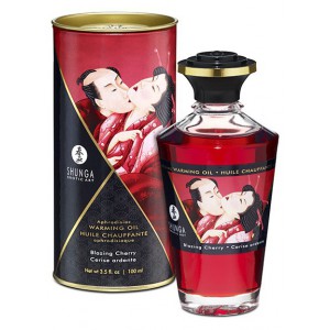 Huile de massage Chauffante Aphrodisiaque - CERISE Ardente 100ml 