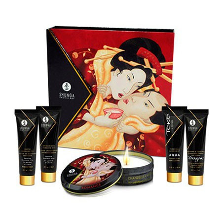 Coffret Ensemble Secret de Geisha - Vin Pétillant à la Fraise  