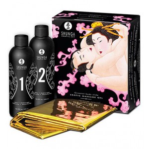 Coffret de masage Corps à corps - Vin Pétillant à la FRAISE 200 mL