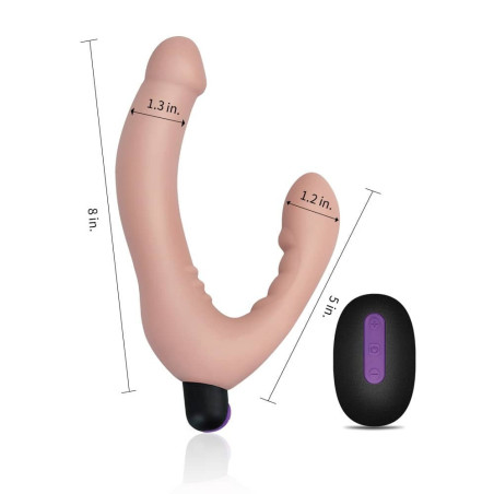 Gode Ceinture Vibrant avec télécommande IJOY - Chair