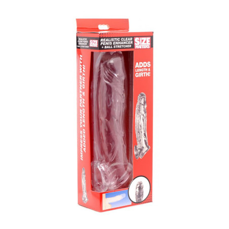 Gaine de pénis ENHANCER de Size Matters 19 x 5 cm Transparent