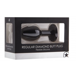 Plug diamond Regular – 6.5 x 2.8 cm Noir