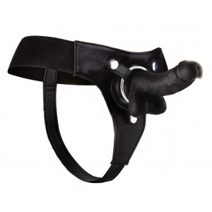 Gode ceinture Strap-on - 13 x 3.6 cm Noir