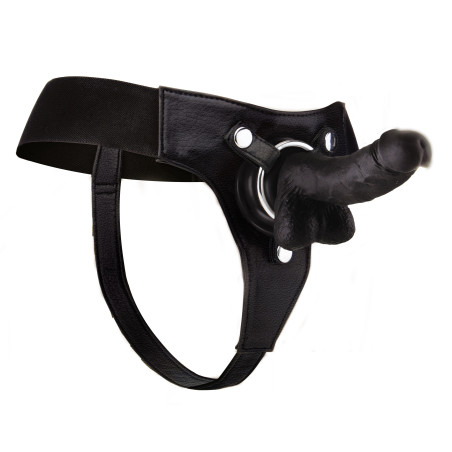 Gode ceinture Strap-on - 13 x 3.6 cm Noir