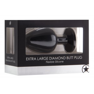 Plug diamond Extra Large – 8 x 4.4 cm Noir