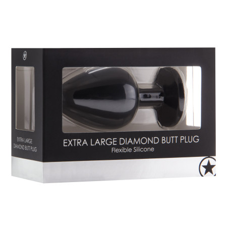 Plug diamond Extra Large – 8 x 4.4 cm Noir