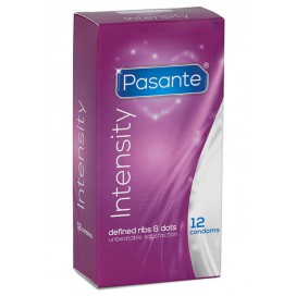 Préservatifs nervurés et perlés INTENSITY 52 mm par Pasante