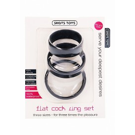 Lot de 3 cockrings Silicone FLAT COCKS 2