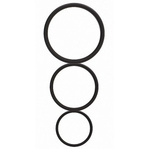 Lot de 3 cockrings Silicone FLAT COCKS