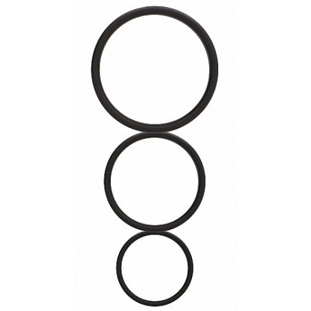 Lot de 3 cockrings Silicone FLAT COCKS