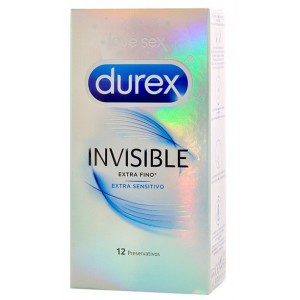 Préservatifs fins Durex INVISIBLE 52mm | Boîte de 12